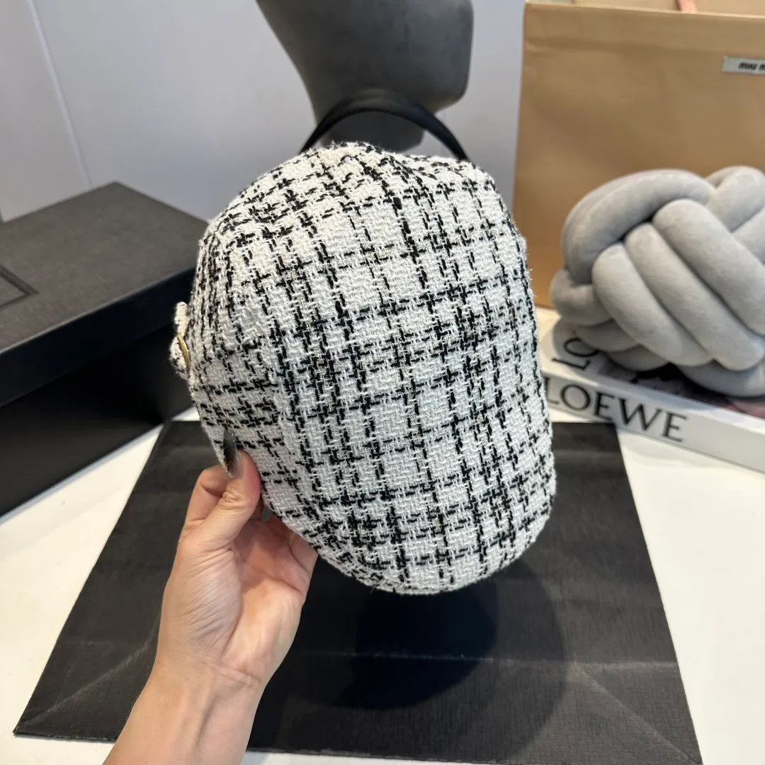 P60 Dior 2025 new beret, classic houndstooth beret, head circumference 57cm