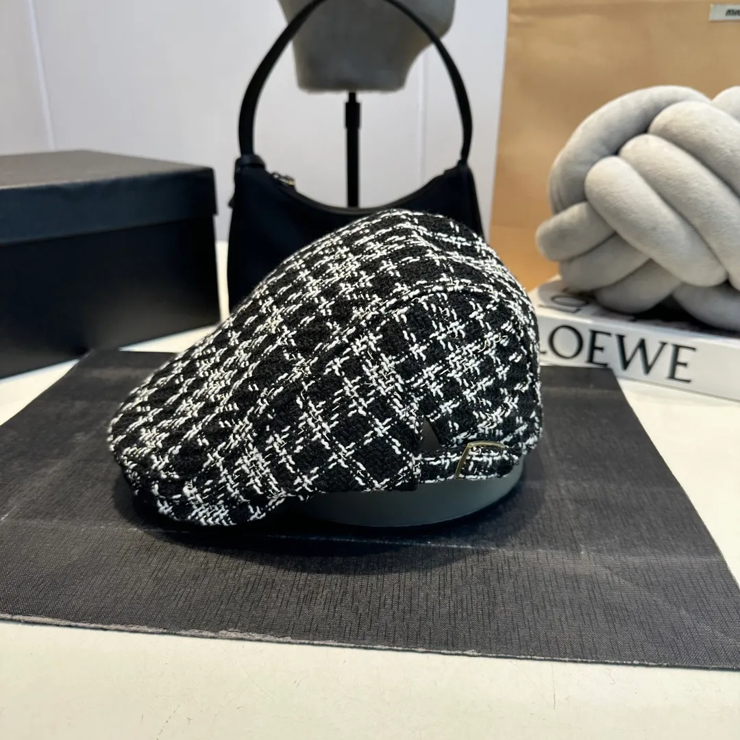 P60 Dior 2025 new beret, classic houndstooth beret, head circumference 57cm