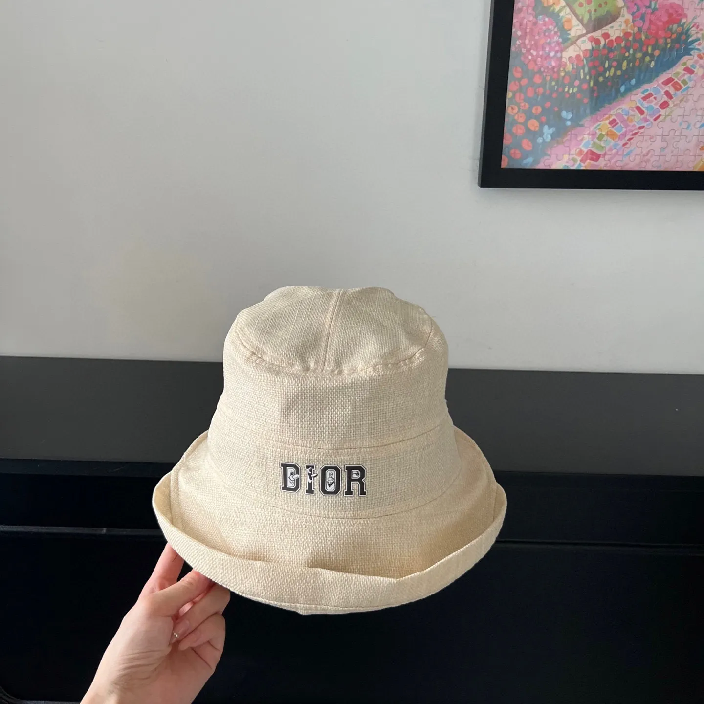 🉐140💛 Comes with dust bag [Dior] 2025 new cotton and linen irregular style bucket hat, unique design ~ Japanese simple style