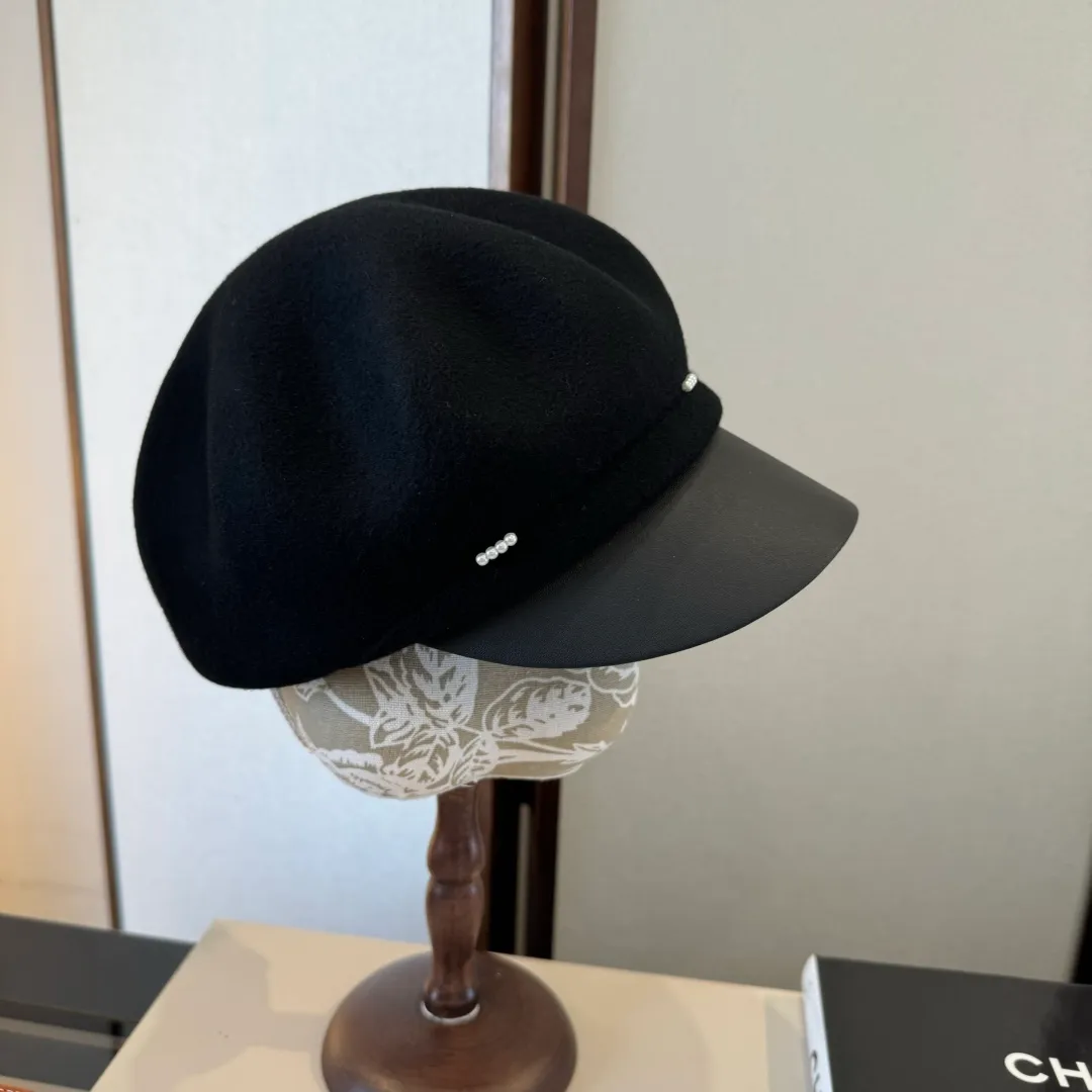 💰180¥ Dior wool peaked military cap, washed leather brim, 100% wool🦙, head circumference 57cm