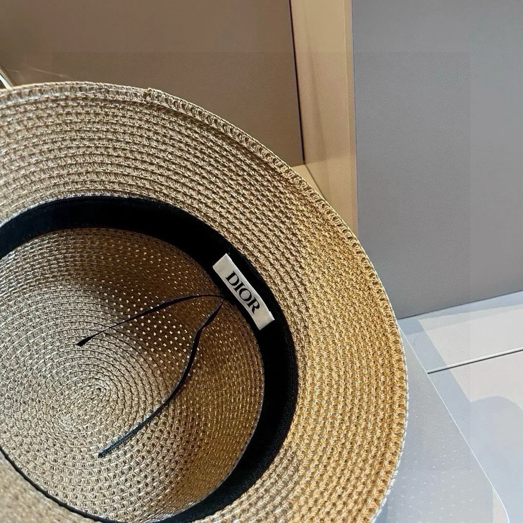 💰90¥ Dior's new straw hat, made from Japanese papyrus, the best in sales, head circumference 57cm
