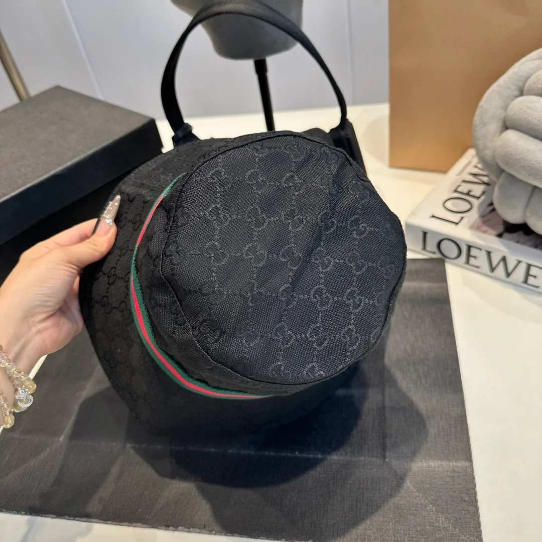 P60 GUCCI 2025 counter new jacquard denim fisherman hat, very trendy! Casual and sports style, classic production, super easy to match! Look small