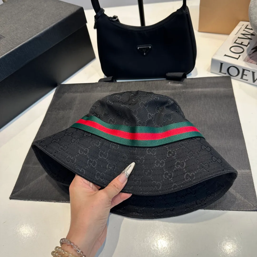 P60 GUCCI 2025 counter new jacquard denim fisherman hat, very trendy! Casual and sports style, classic production, super easy to match! Look small