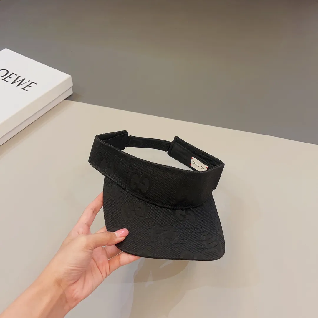 🉐️60💰 Gucci〽️Spring and summer new headband hollow top hat, satin edged hollow top, thin braids with 99% sun protection rate, high-looking sun protection item