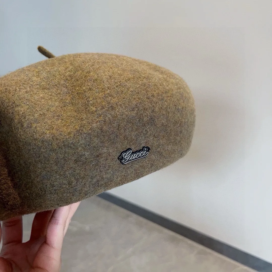 💰110¥ Gucci wool beret, pumpkin hat, super genuine 100% wool fabric, head circumference 57cm
