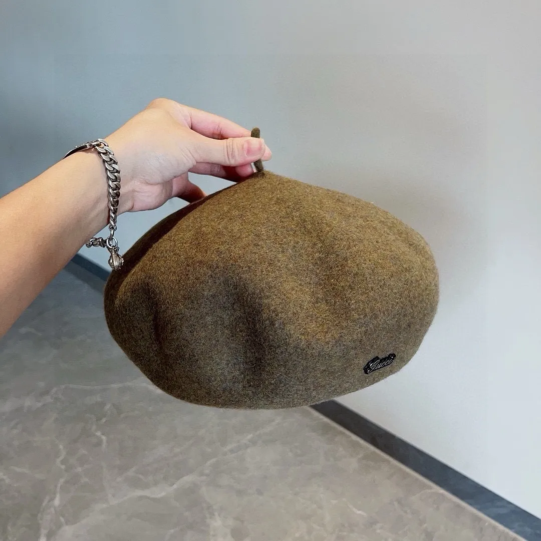 💰110¥ Gucci wool beret, pumpkin hat, super genuine 100% wool fabric, head circumference 57cm