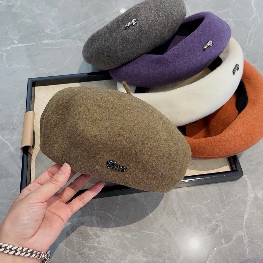 💰110¥ Gucci wool beret, pumpkin hat, super genuine 100% wool fabric, head circumference 57cm