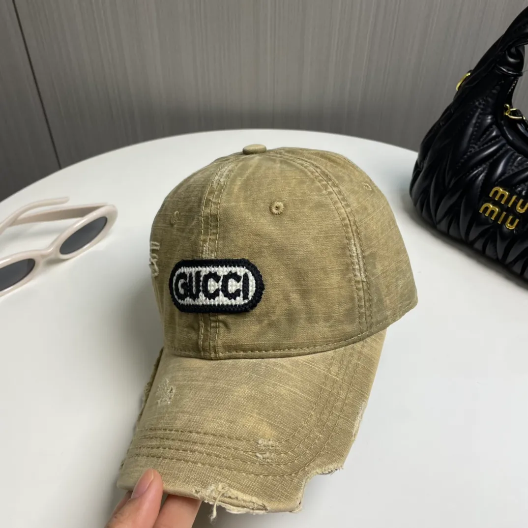 P56 Gucci～25 new spring model, simple and high-end baseball cap, new process washing, retro color, customized version!