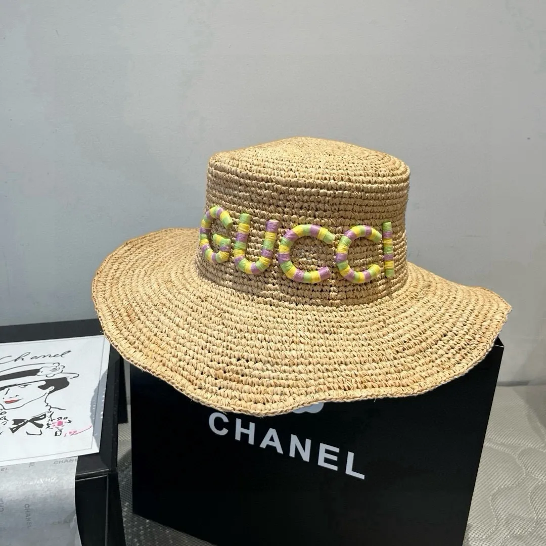 💰240¥ Gucci new raffia hat, official model, head circumference 57cm