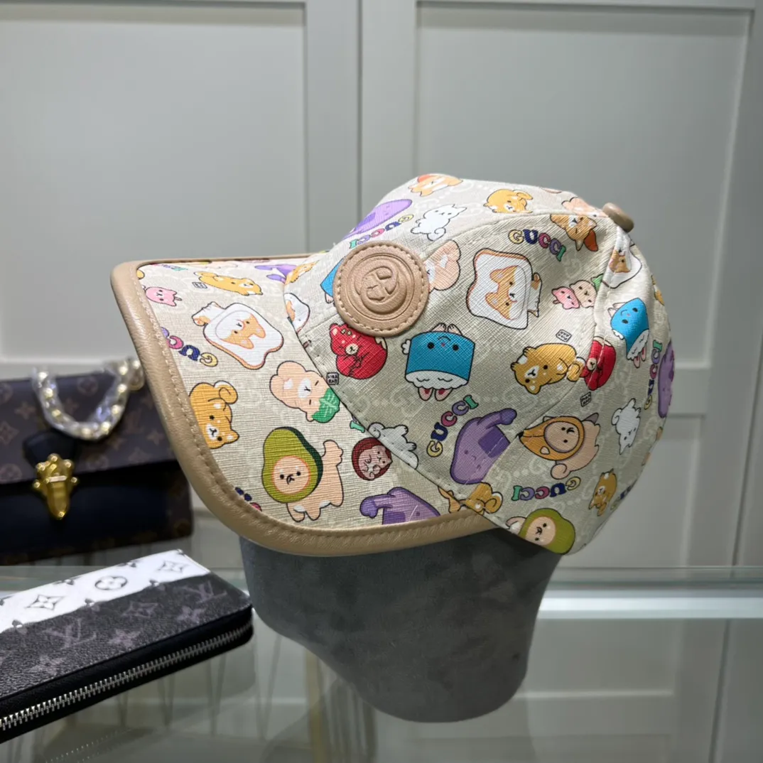 P56💰Gucci (Gucci) classic original baseball cap, 1:1 mold customization, original fabric + first layer of cowhide, full of heroism, excellent quality! Pure cotton lining, basic head circumference 56cm, adjustable patches.