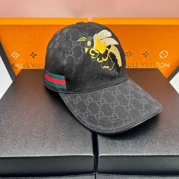P90 new ready-made Gucci big bee embroidery, top-quality original order, excellent quality, same baseball cap as the official website, real shot, quick delivery