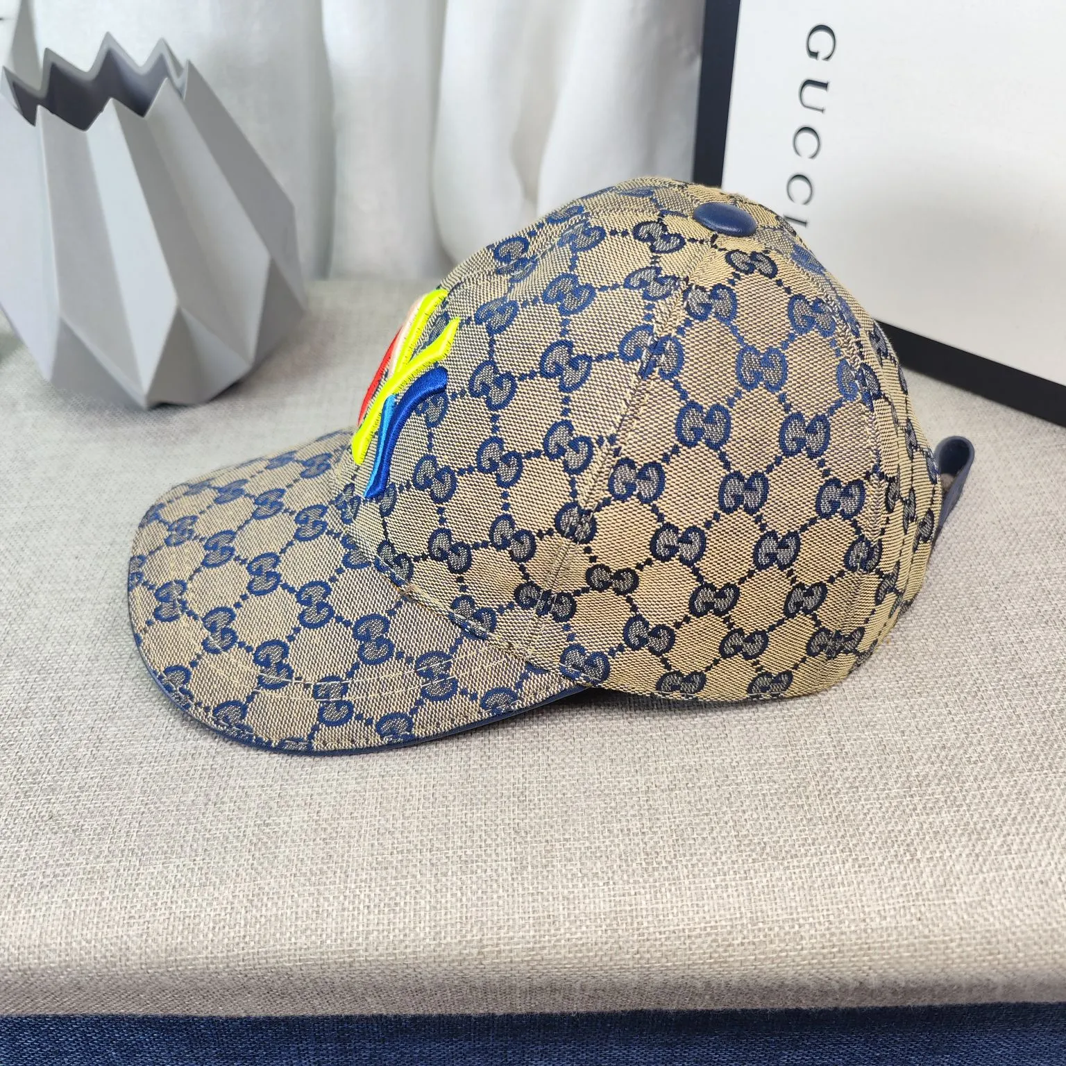 p 45 GUCCI-Co-branded NY-High version original single pair flower official website same style baseball cap🌸