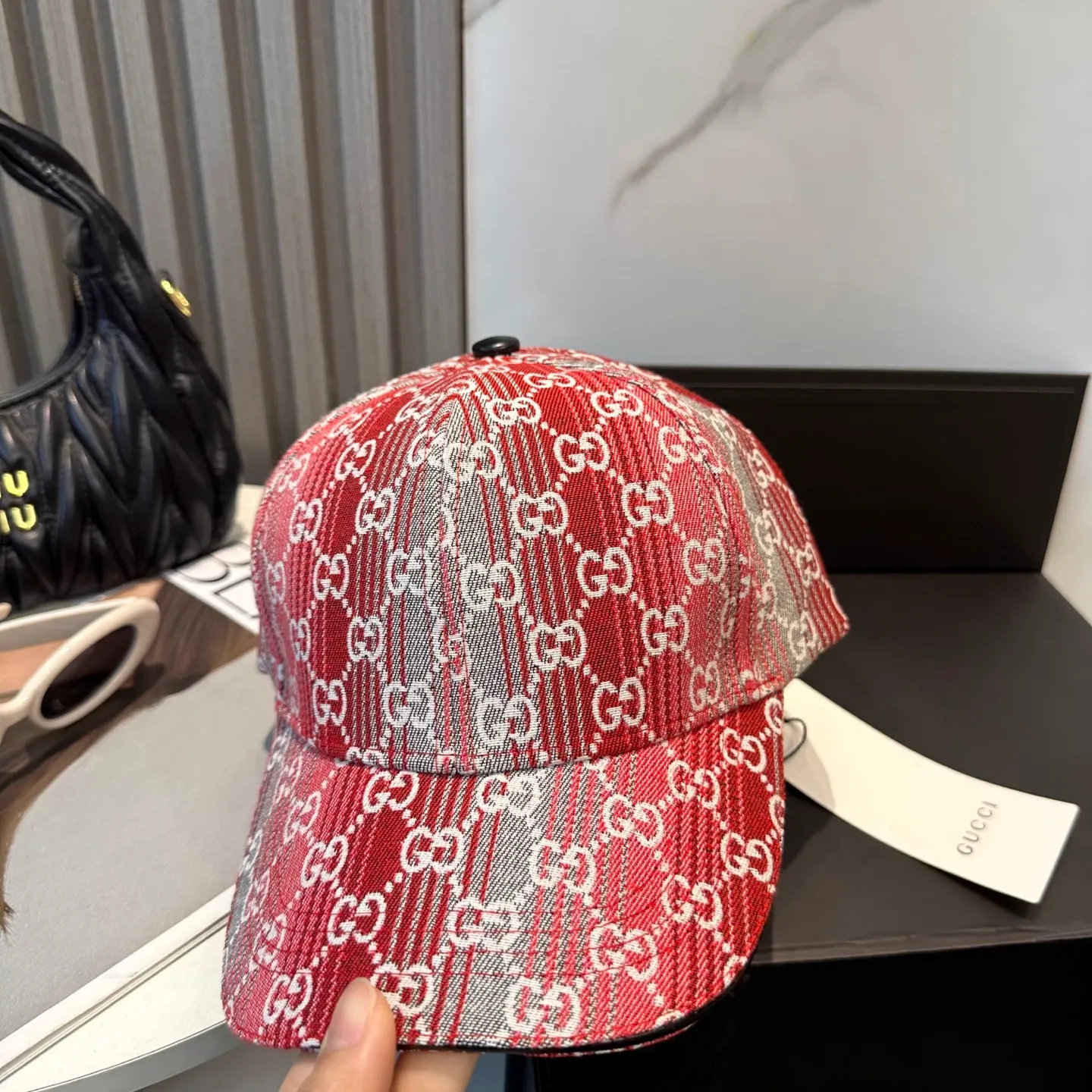 P56 GUCCI Gucci 2025 counter new jacquard baseball cap🧢very trendy! Casual and sports style, classic production, super easy to match! Look small