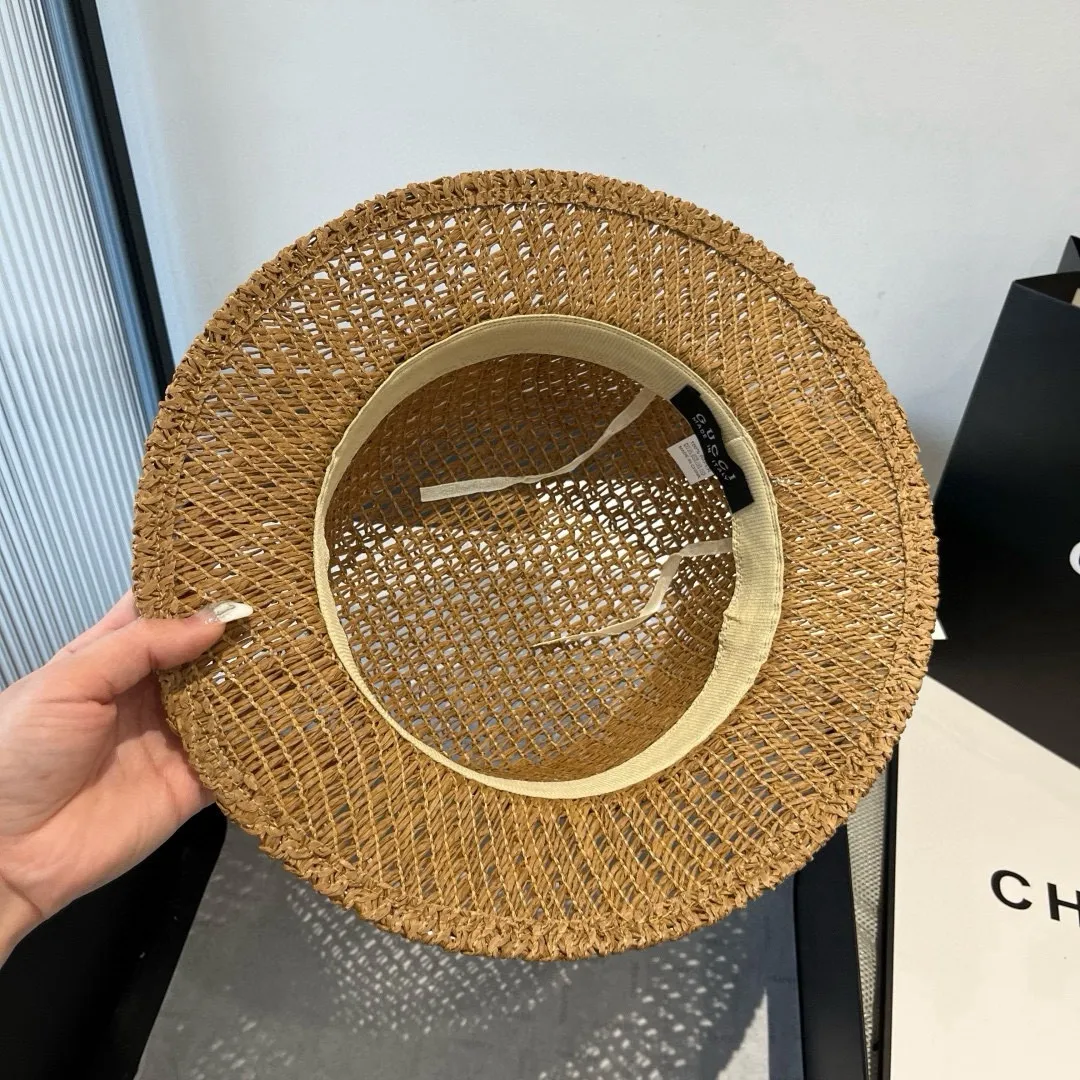 💰120¥ Gucci flat top hat, hollow sun hat, small top hat, head circumference 57cm