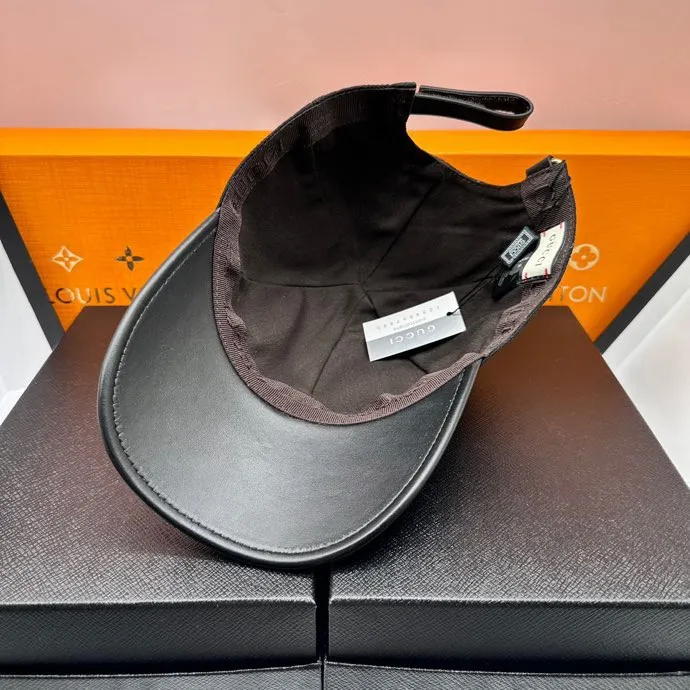 P90 hot-selling Gucci canvas patchwork leather, best-selling at counters, top-quality original order, excellent quality, the same baseball cap as the official website, taken in kind, ready for immediate delivery