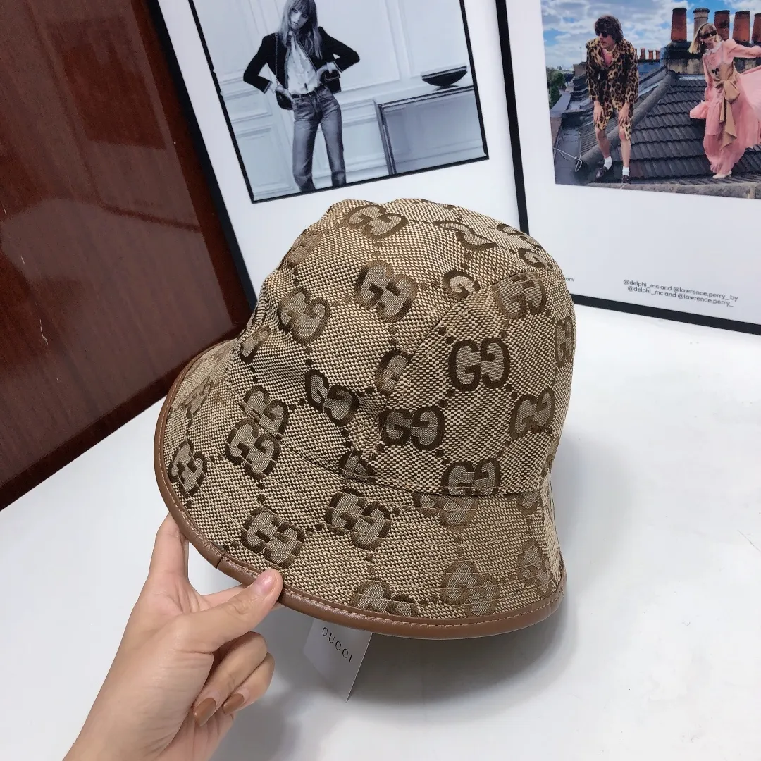 💰80 🧢Gucci(Gucci)🧢 2021 new original single bucket hat😍😍Double G print, high version retro design, light and breathable! Real shots, suitable for men and women,