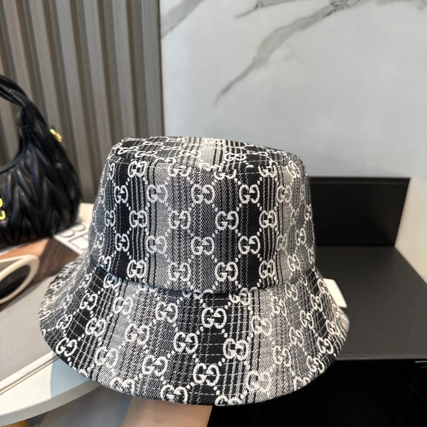 P60 GUCCI 2025 counter new jacquard fisherman hat, very trendy! Casual and sports style, classic production, super easy to match! Look small