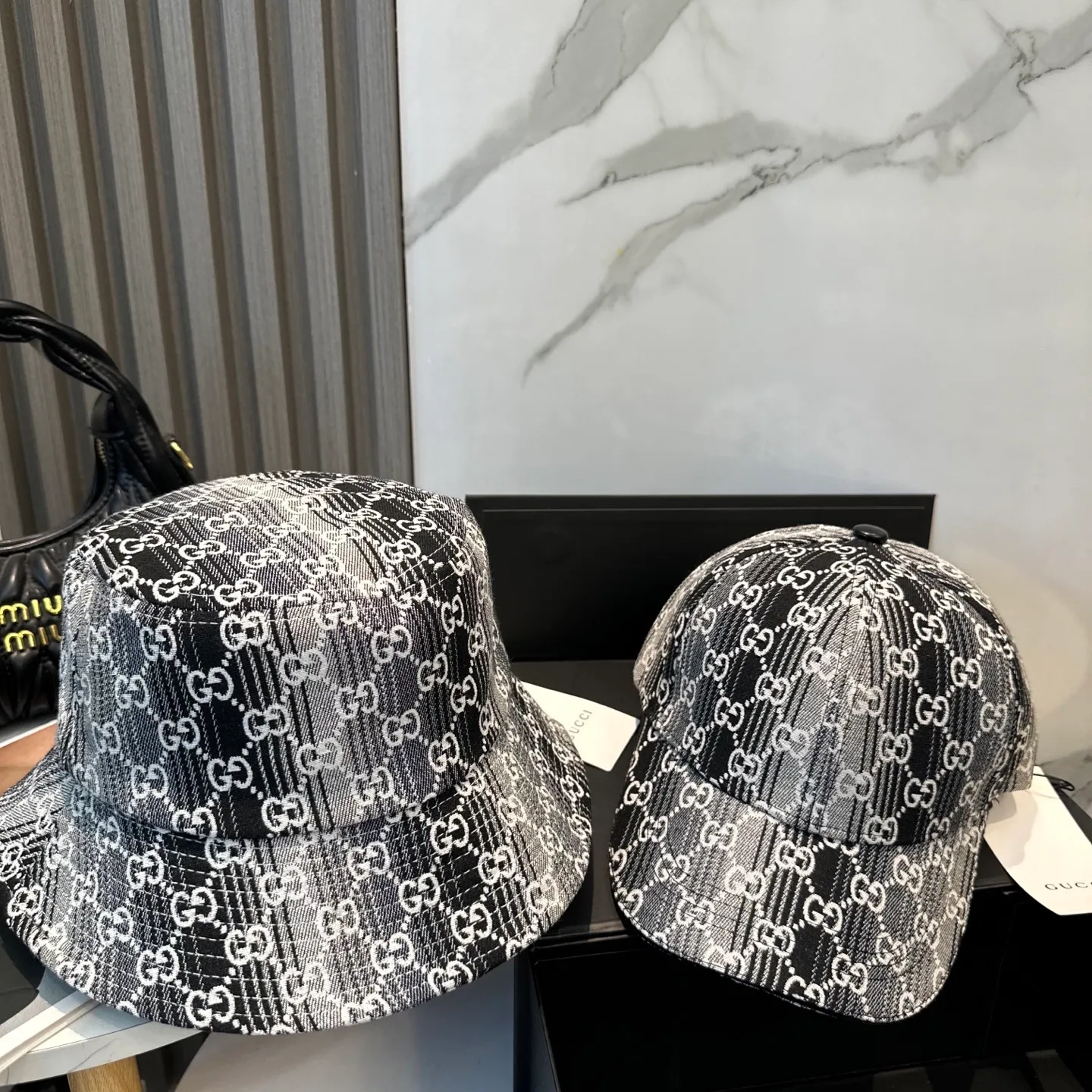 P60 GUCCI 2025 counter new jacquard fisherman hat, very trendy! Casual and sports style, classic production, super easy to match! Look small