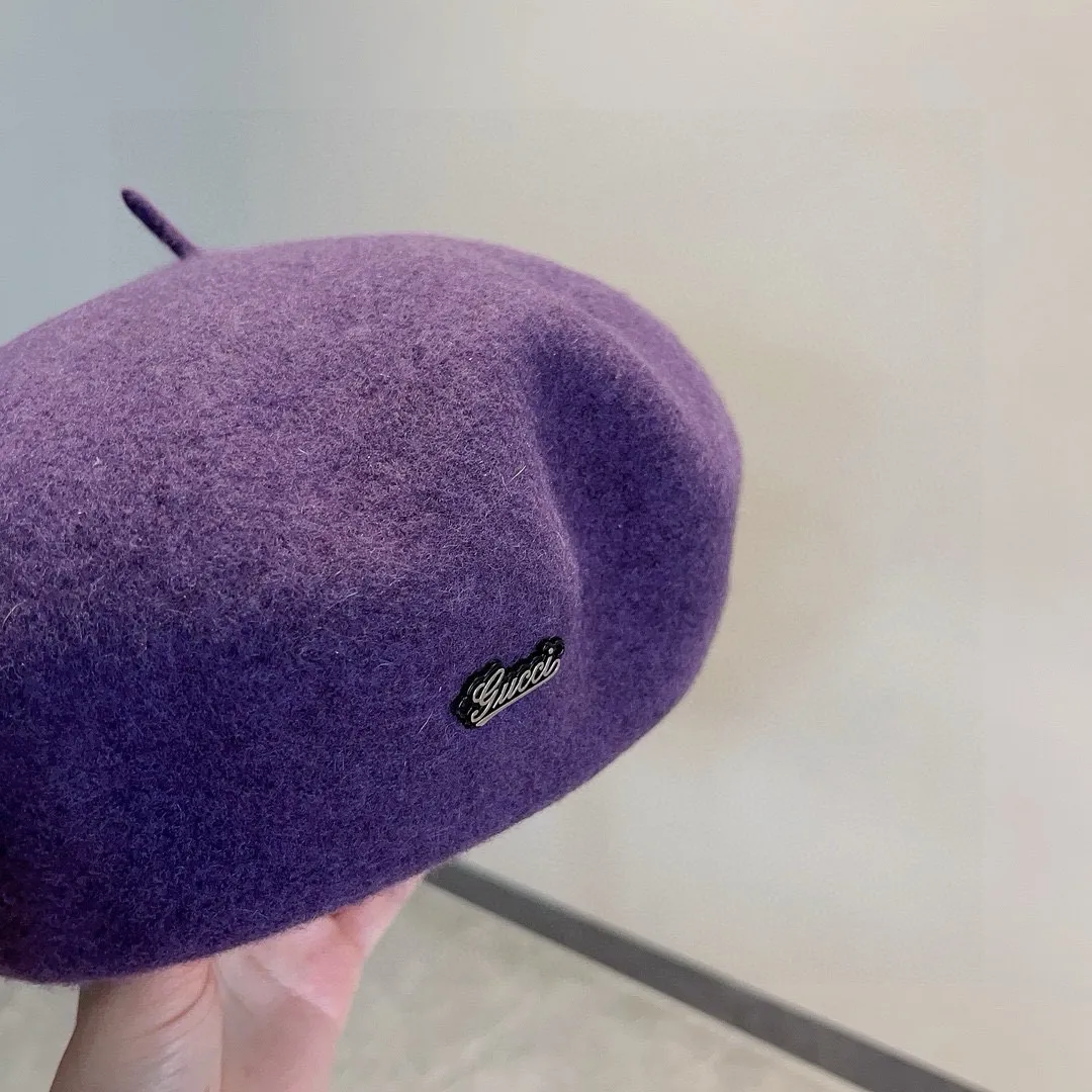 💰110¥ Gucci wool beret, pumpkin hat, super genuine 100% wool fabric, head circumference 57cm