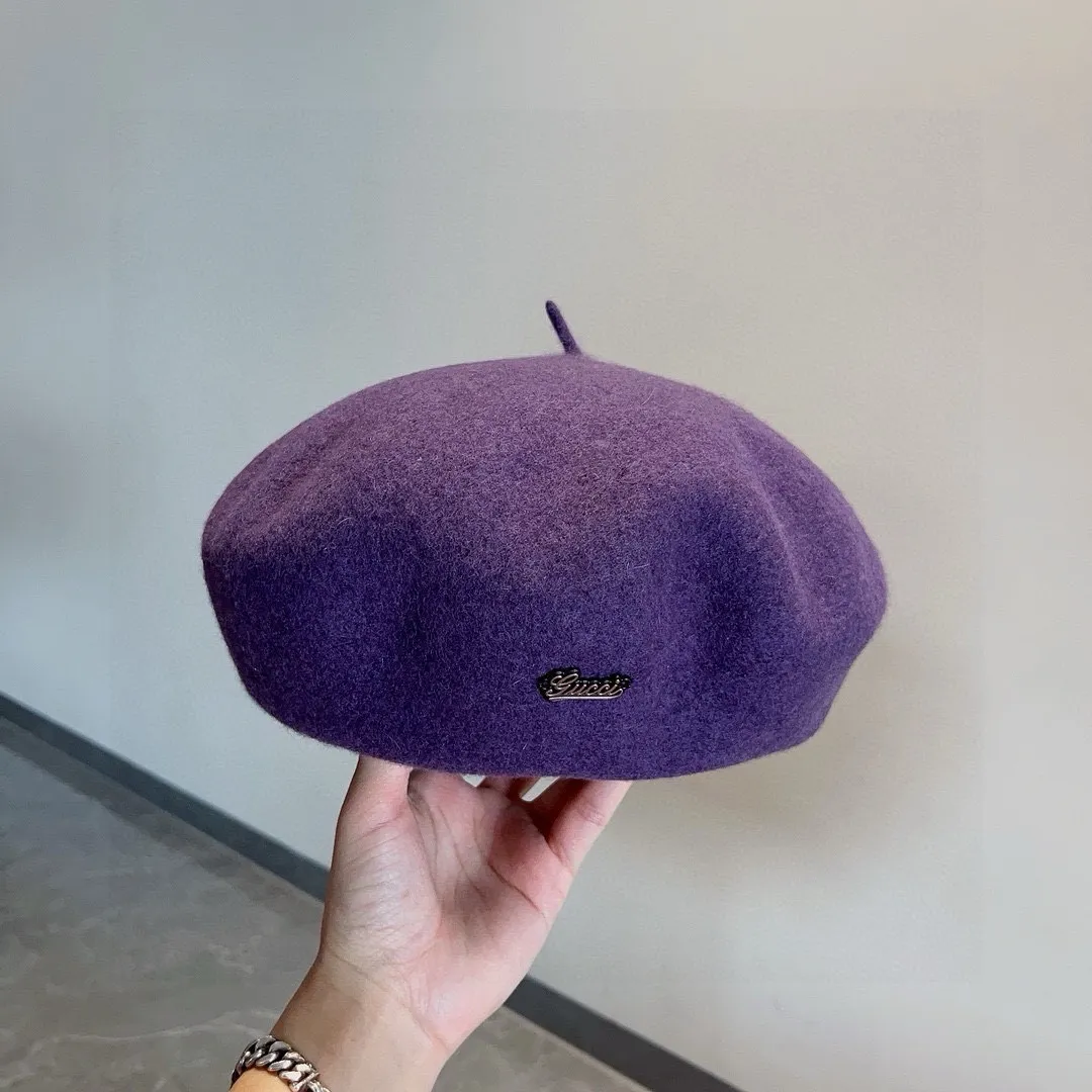 💰110¥ Gucci wool beret, pumpkin hat, super genuine 100% wool fabric, head circumference 57cm