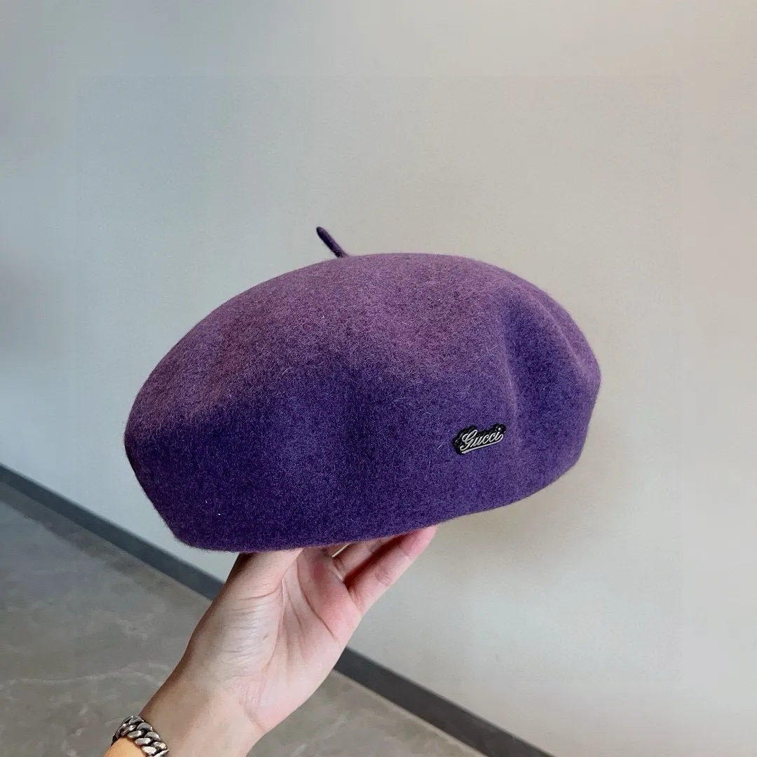 💰110¥ Gucci wool beret, pumpkin hat, super genuine 100% wool fabric, head circumference 57cm