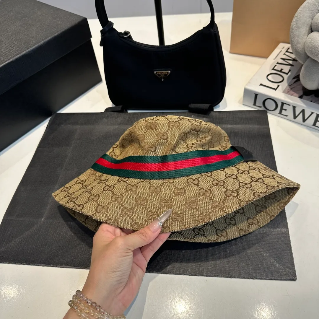 P60 GUCCI 2025 counter new jacquard denim fisherman hat, very trendy! Casual and sports style, classic production, super easy to match! Look small