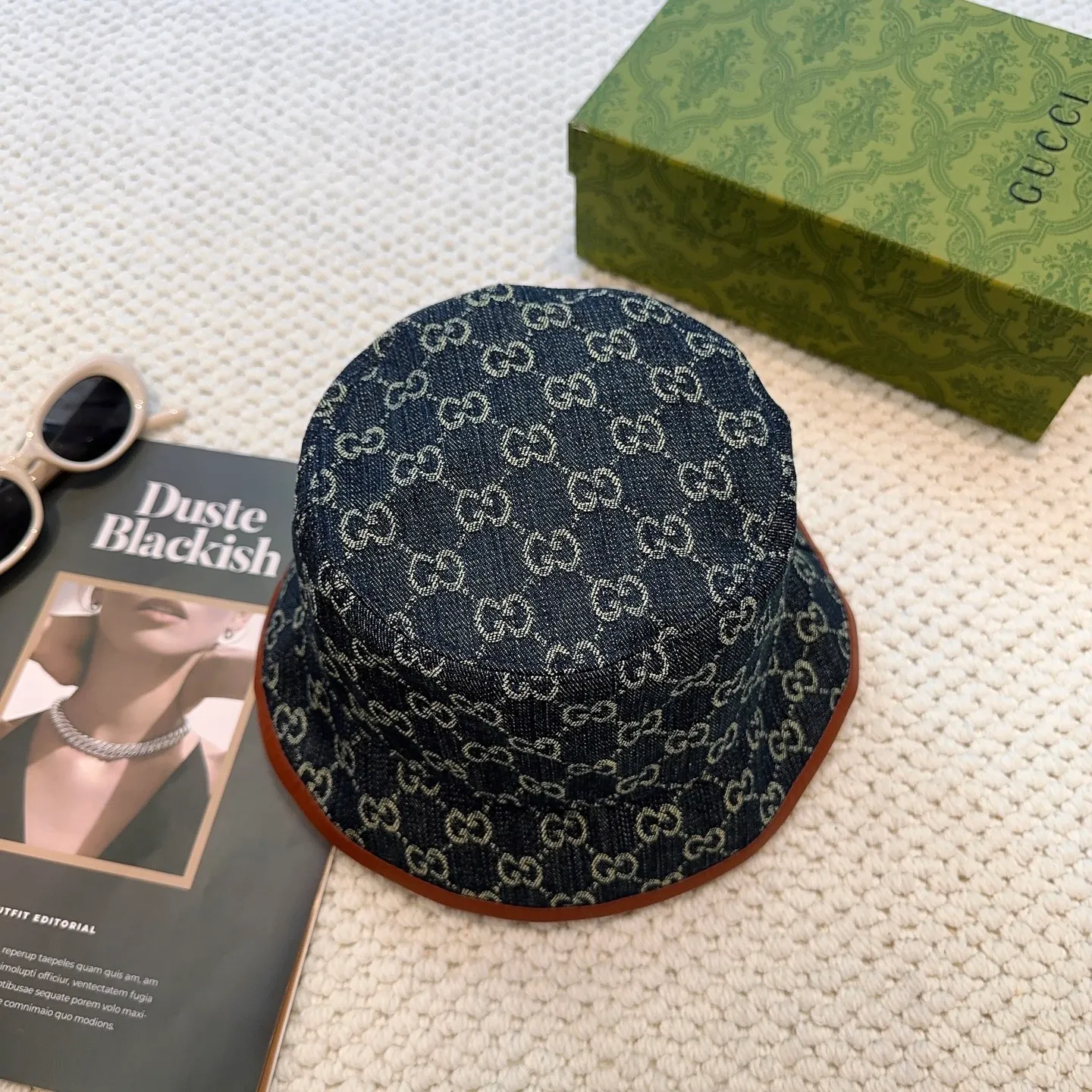 P90 original order quality GUCCI Gucci bucket hat👒Official website new product Gucci bucket hat is coming. The craftsmanship is very exquisite, high-end and classy! Low-key luxury, easy to carry! Running volume!