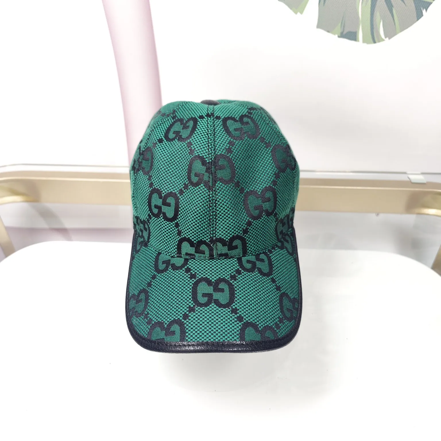 Batch 90 GUCCI--New GG [Fireworks] Big G high version with floral original single official website same style baseball cap