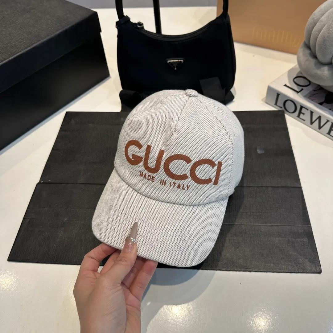 P60 GUCCI Gucci 2025 counter new simple embroidered fisherman hat, very trendy! Casual and sports style, classic production, super easy to match!