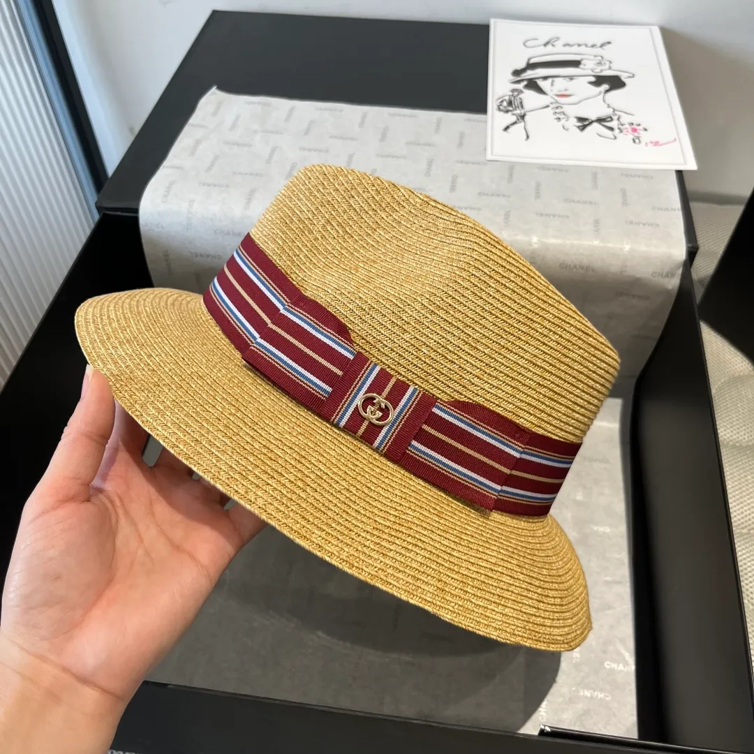 💰150¥ Gucci new flat top hat, small sun hat, head circumference 57cm