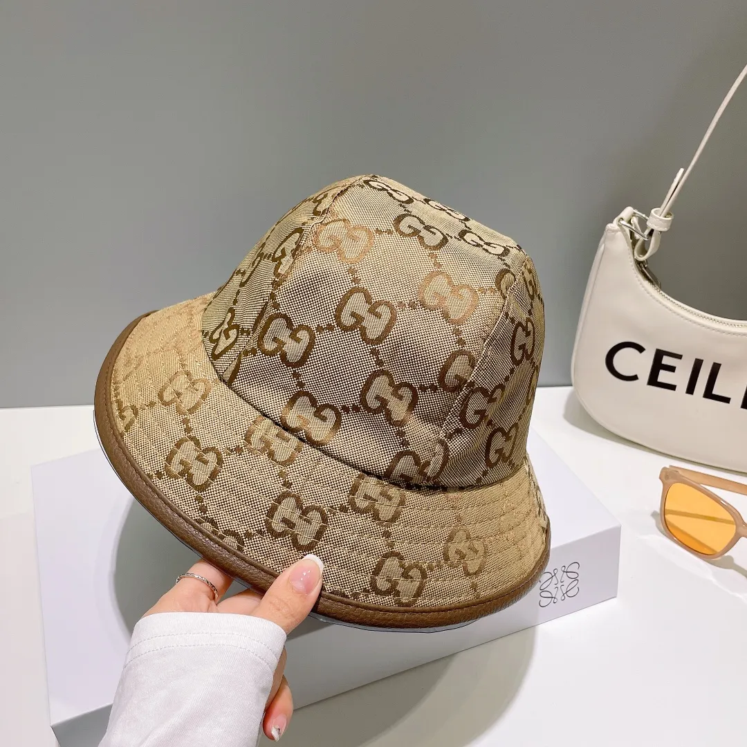 P70💰 High version GUCCI leather bucket hat synchronized with counters, hot shipments, super beautiful and easy to match, simple and elegant