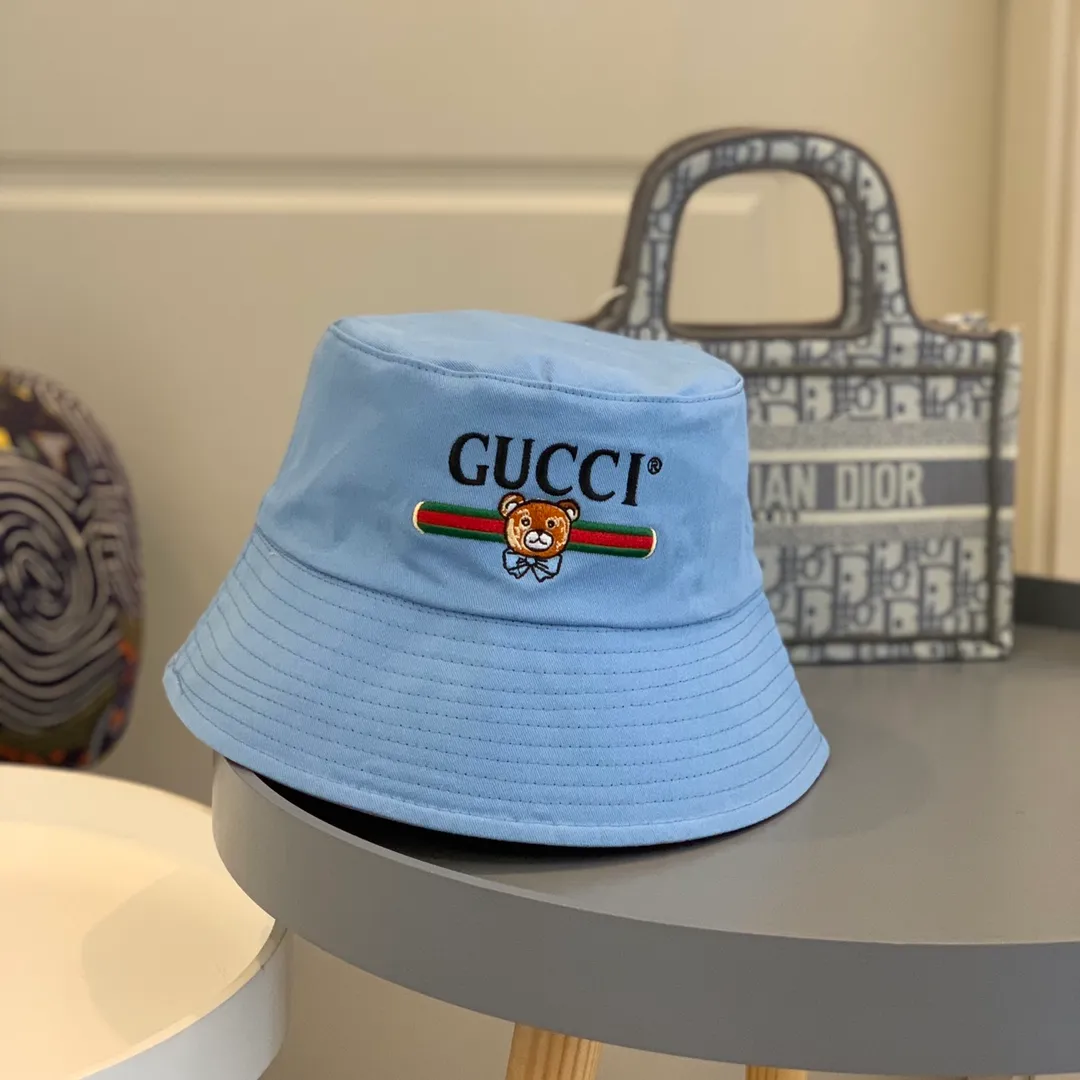 P80 Gucci GUCCI counter version, original and genuine purchase, 2021 official website new color GG full logo fisherman hat, double-sided wear, fashionable and versatile,