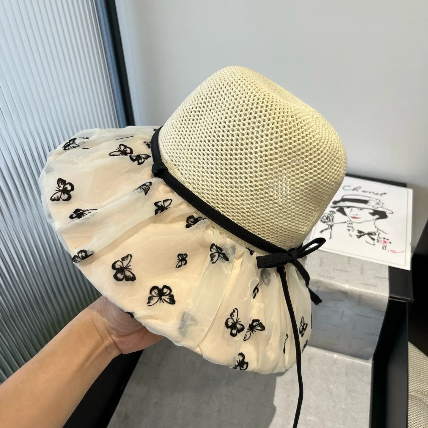 💰120¥ Gucci new lantern hat, sunshade straw hat, anti-UV brim, head circumference 57cm