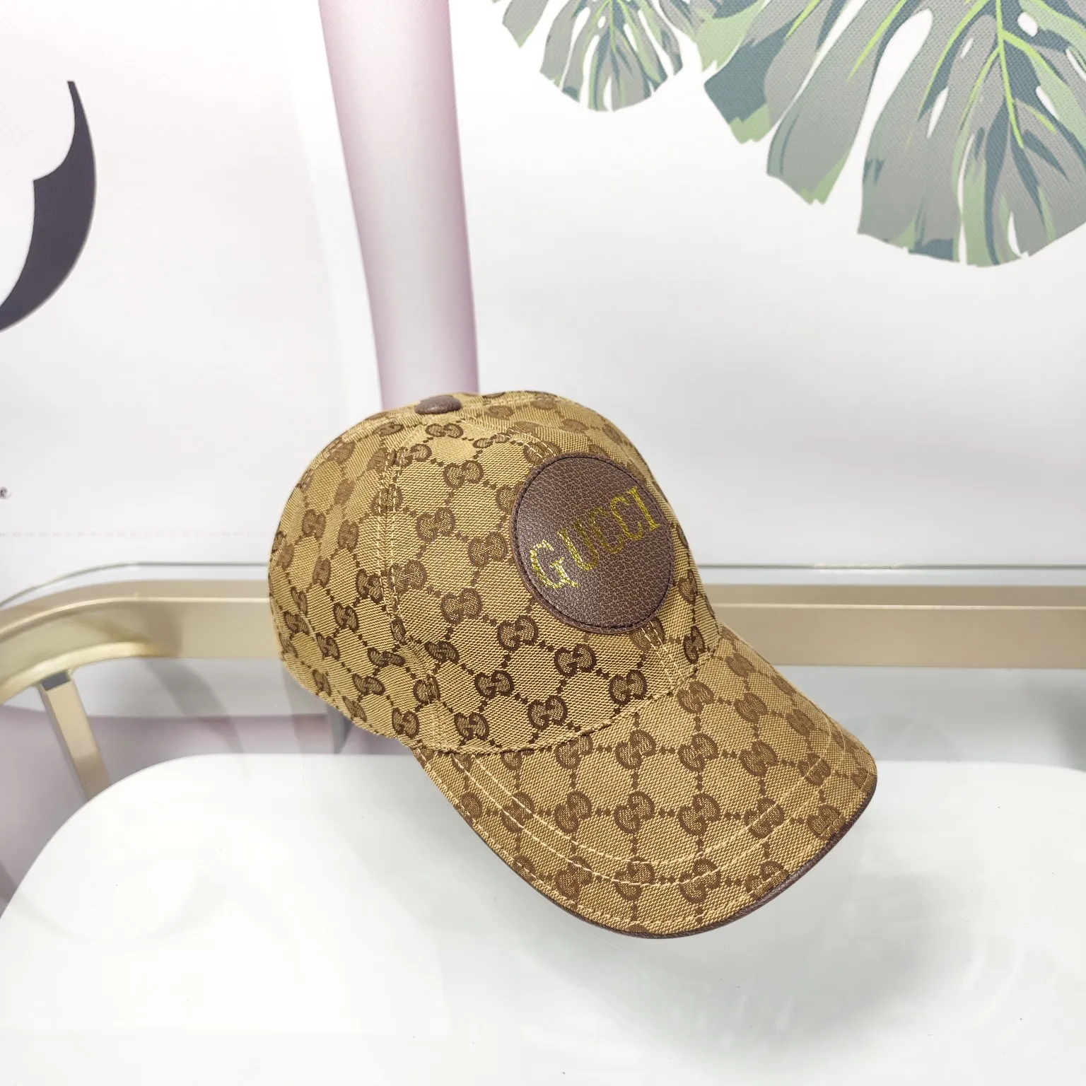 Batch 90 GUCCI--hot stamping high version original single pair flower official website baseball cap
