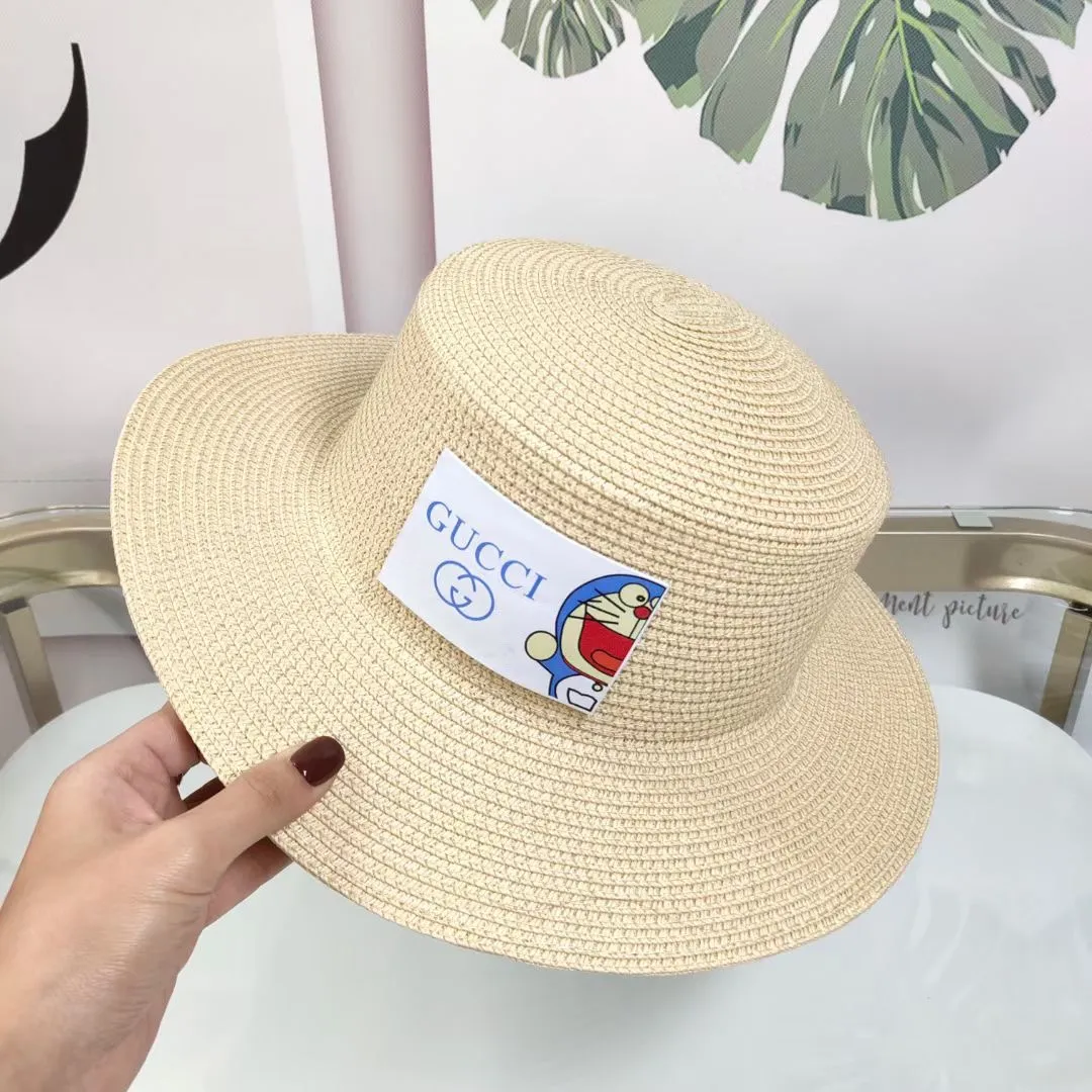 Special P80💛 Comes with dust bag [GUCCI] 2022 new straw sunshade hat and basin hat🤩Beach style, simple and elegant, versatile item ~ the first choice for going out on the street, the new hat style is super beautiful, new products are on the shelves