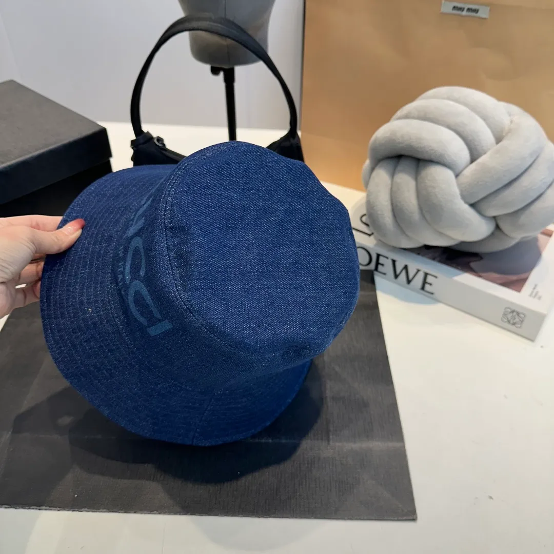 P80 GUCCI Gucci 2025 counter new washed denim fisherman hat, very trendy! Casual and sports style, classic production, super easy to match!