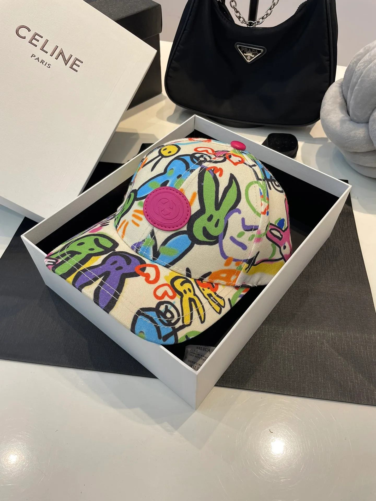 P60 GUCCI Gucci Chinese New Year Series Gucci rabbit print baseball cap