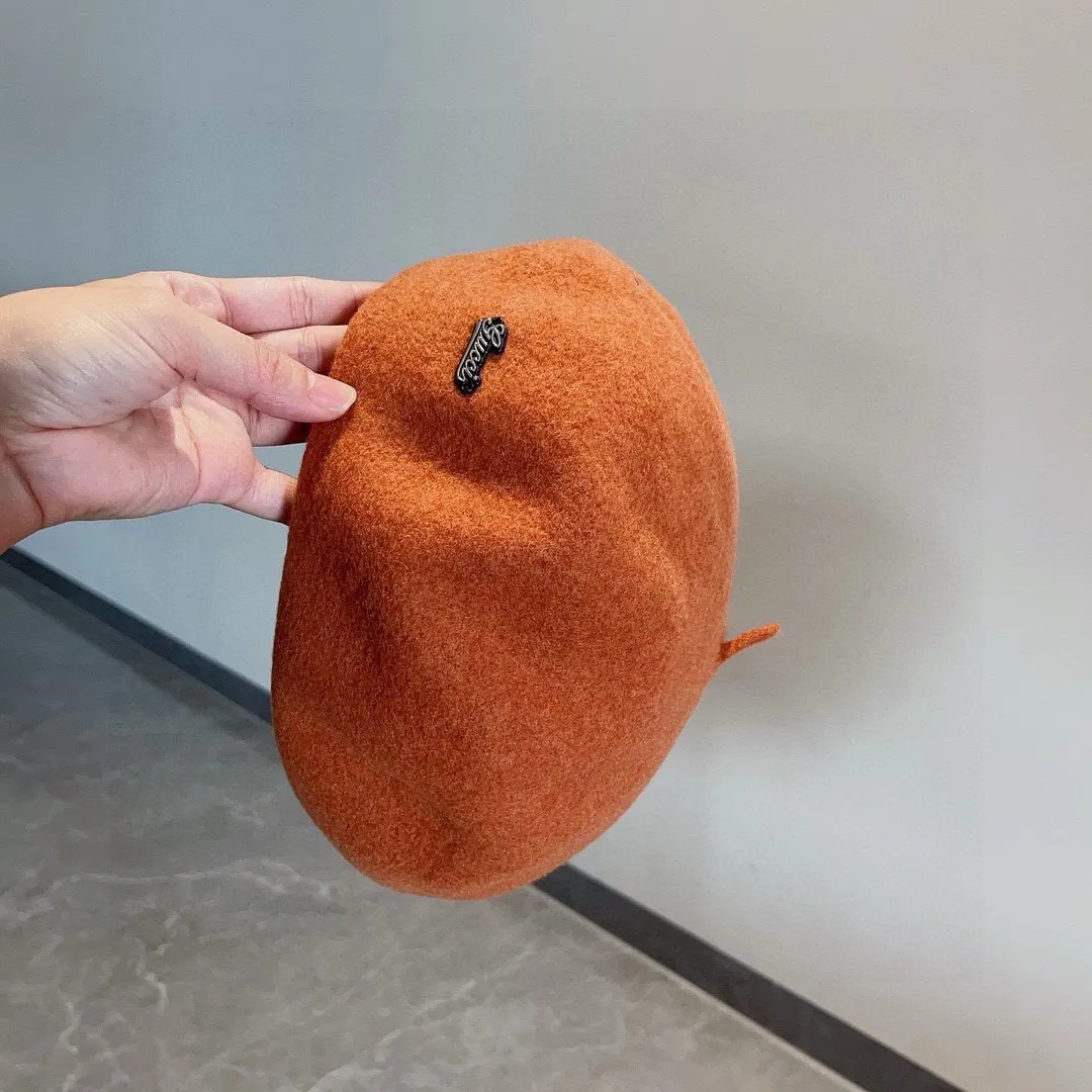 💰110¥ Gucci wool beret, pumpkin hat, super genuine 100% wool fabric, head circumference 57cm