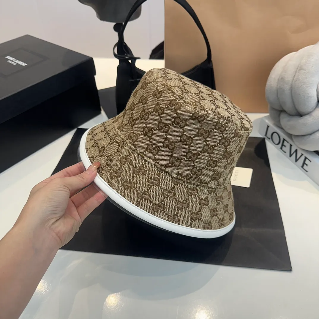 p60 2024 spring style GUCCI Gucci new reversible fisherman hat is synchronized in the counter, hot model shipped, super easy to match, new model is on the shelves
