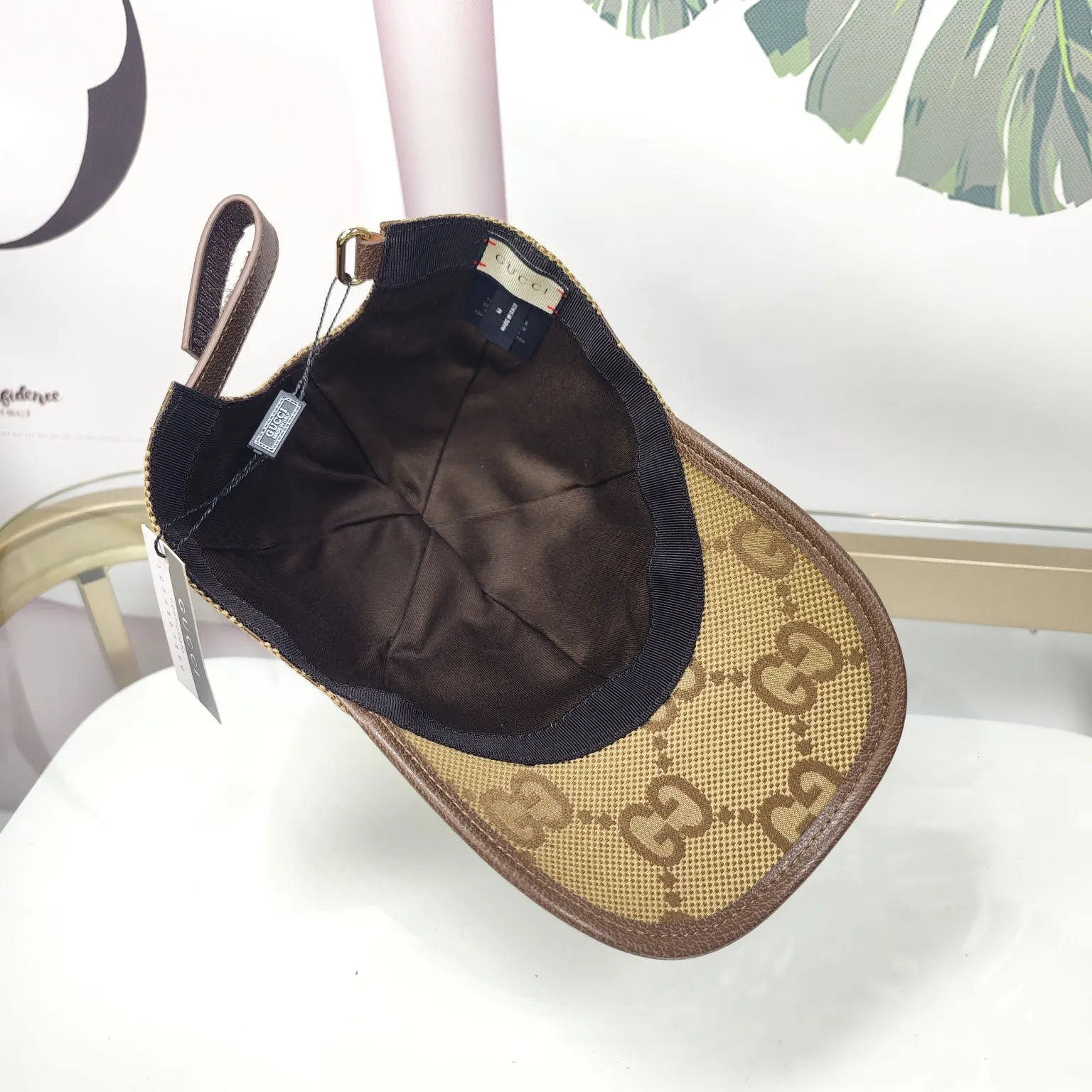 Batch 90 GUCCI--New GG [Fireworks] Big G high version with floral original single official website same style baseball cap