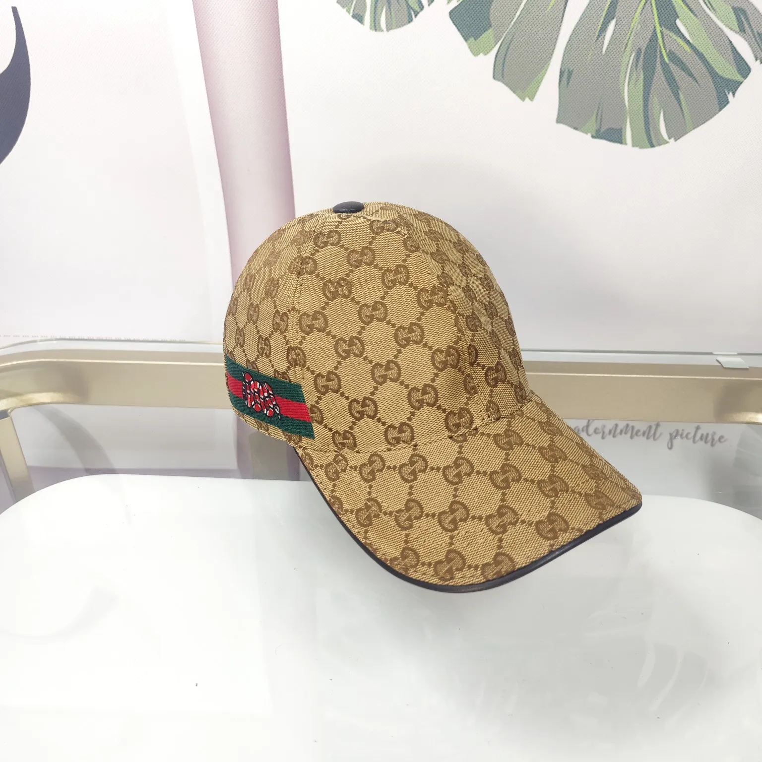 Batch 90 GUCCI--🐍Snake official website same style high version original single pair flower baseball cap