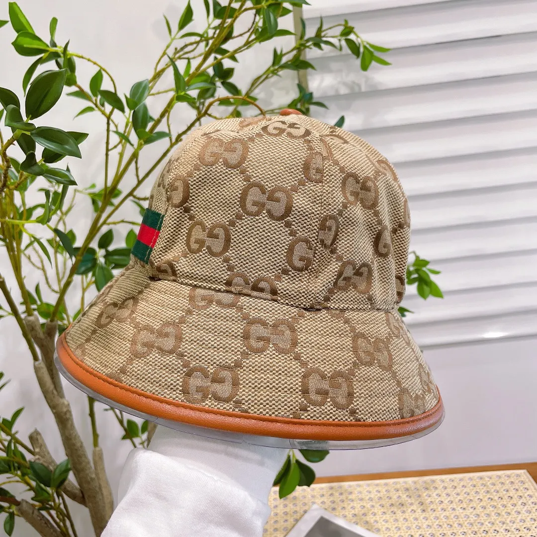 P60 GuccI presbyopia logo fisherman hat 2023 new product double C large logo jacquard craft same style for couples