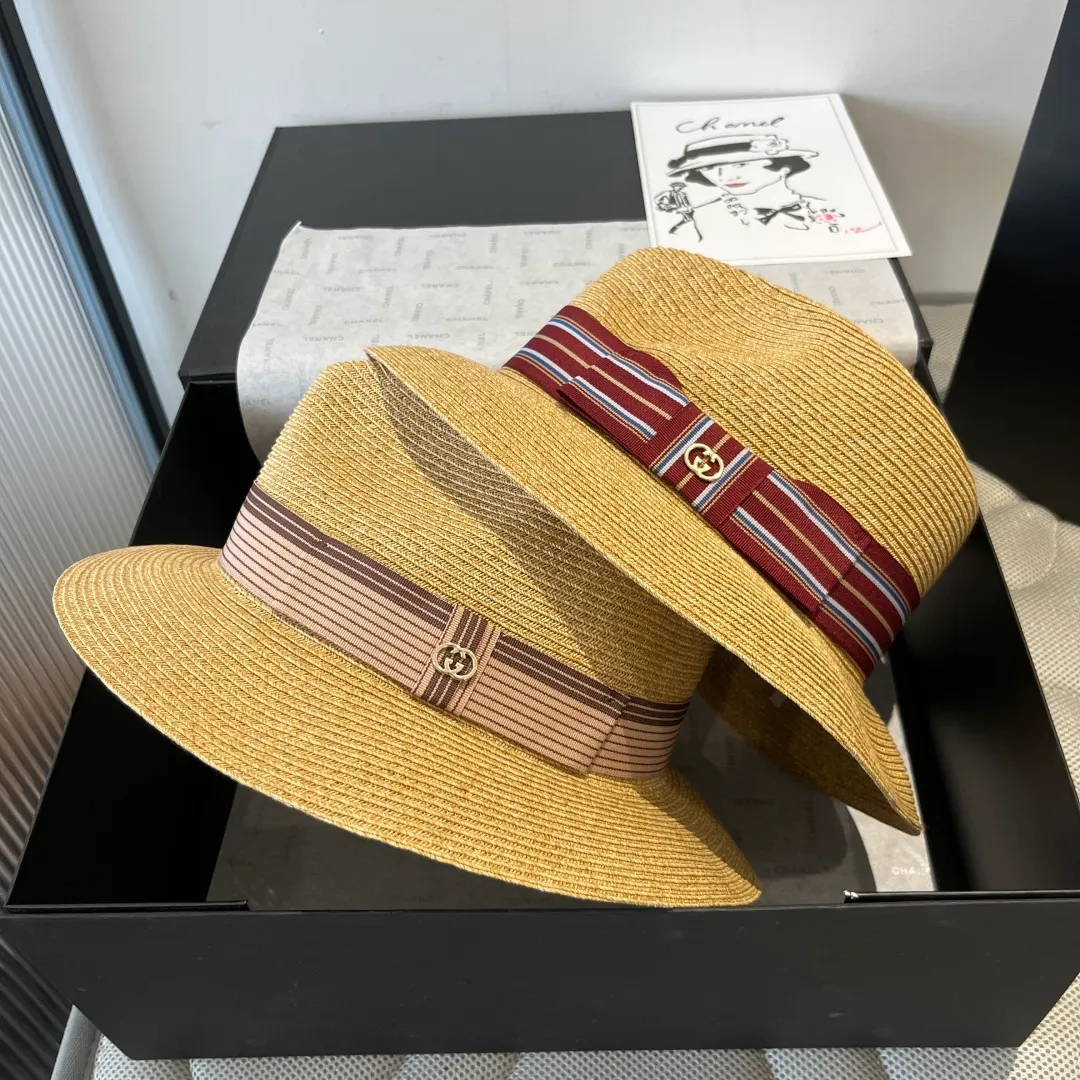 💰150¥ Gucci new flat top hat, small sun hat, head circumference 57cm