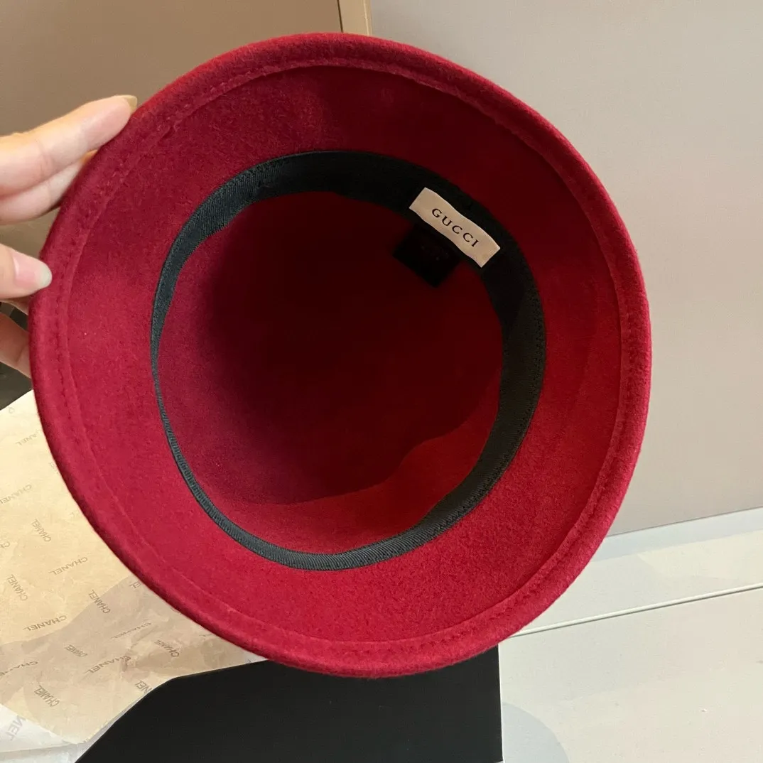 💰180¥ Gucci wool basin hat, super goddess style, advanced custom hat, 100% wool🦙% fabric, head circumference 57cm