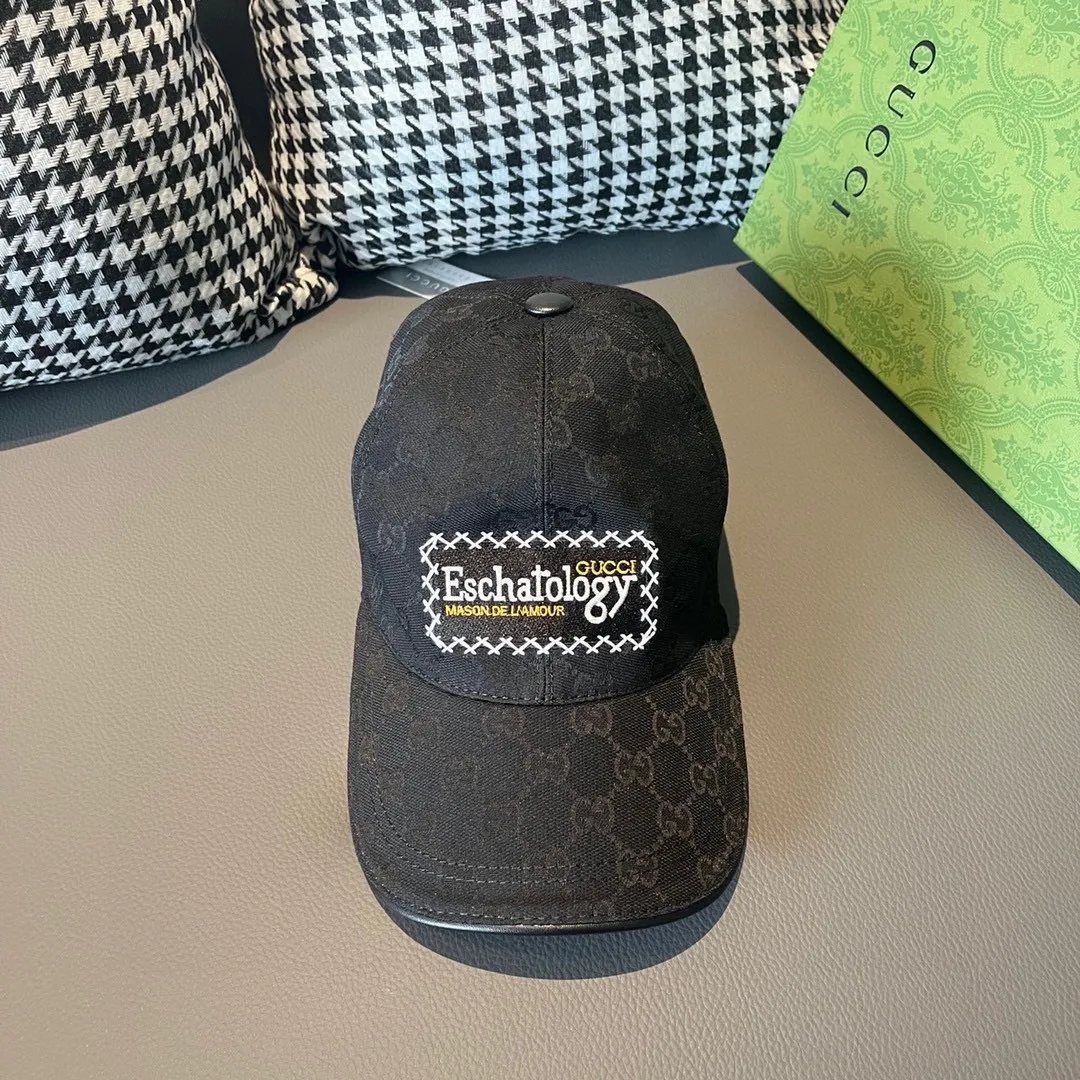 🉐️90 new model shipped, Gucci (Gucci) new original baseball cap, heavy embroidery, 1:1 mold customization, details comparable to counters, original canvas + first-layer cowhide, pure cotton lining, great quality! The first choice for handsome men and beautiful women, fashionable and versatile. Basic head circumference 56, adjustable patch