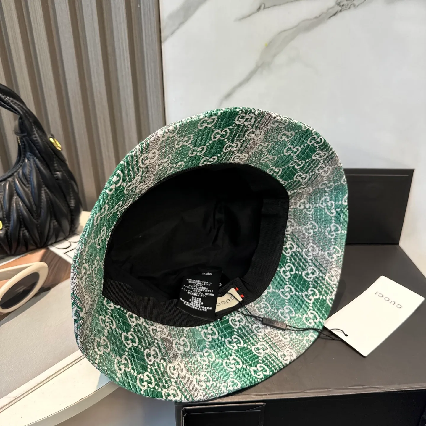 P64 GUCCI 2025 counter new jacquard fisherman hat, very trendy! Casual and sports style, classic production, super easy to match! Look small