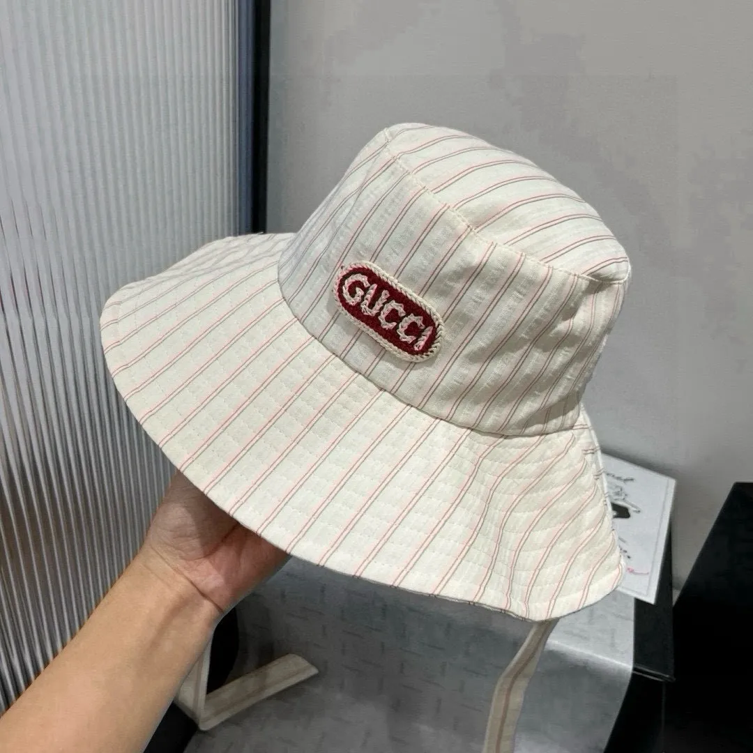 💰120¥ Gucci new fisherman hat, striped hat, head circumference 57cm