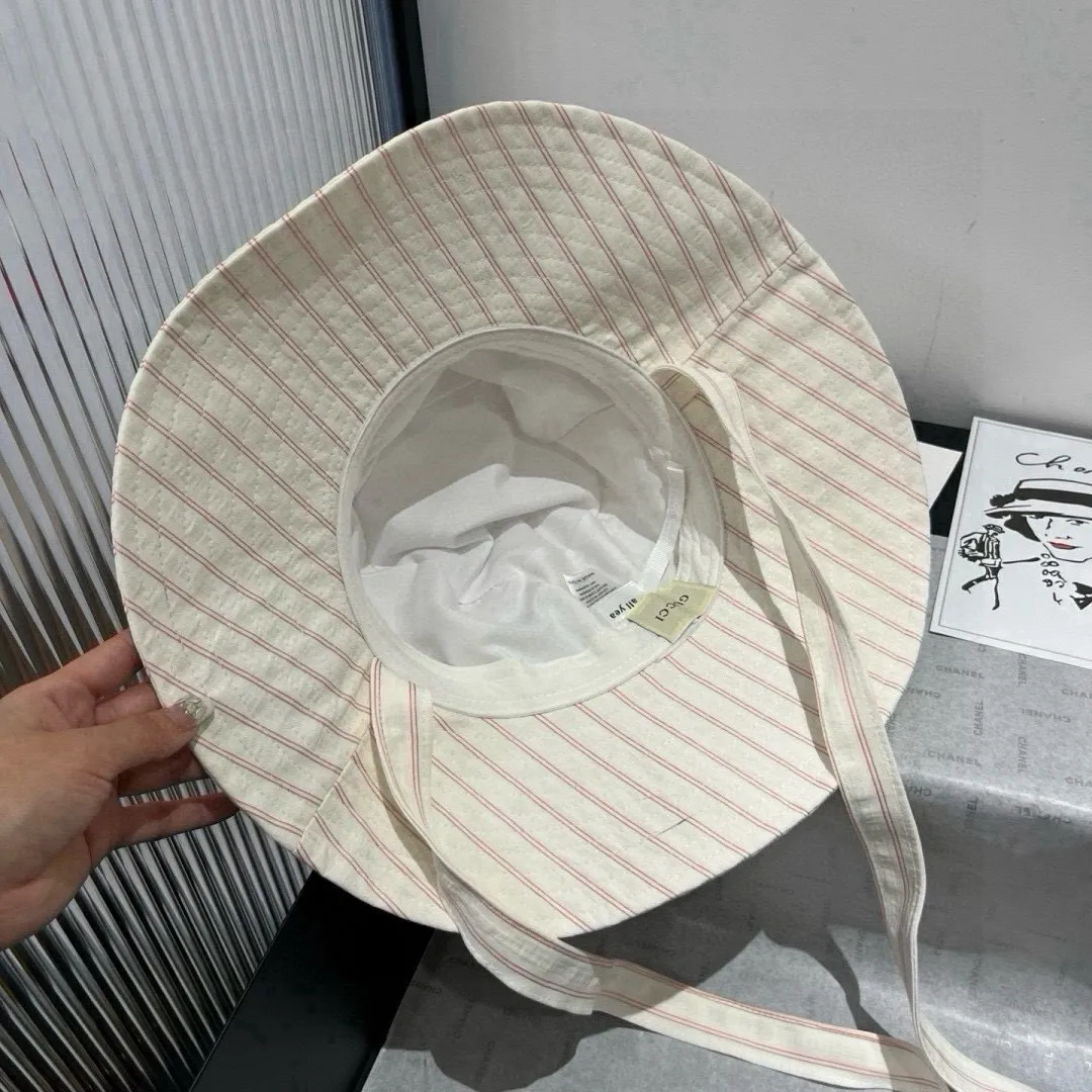 💰120¥ Gucci new fisherman hat, striped hat, head circumference 57cm