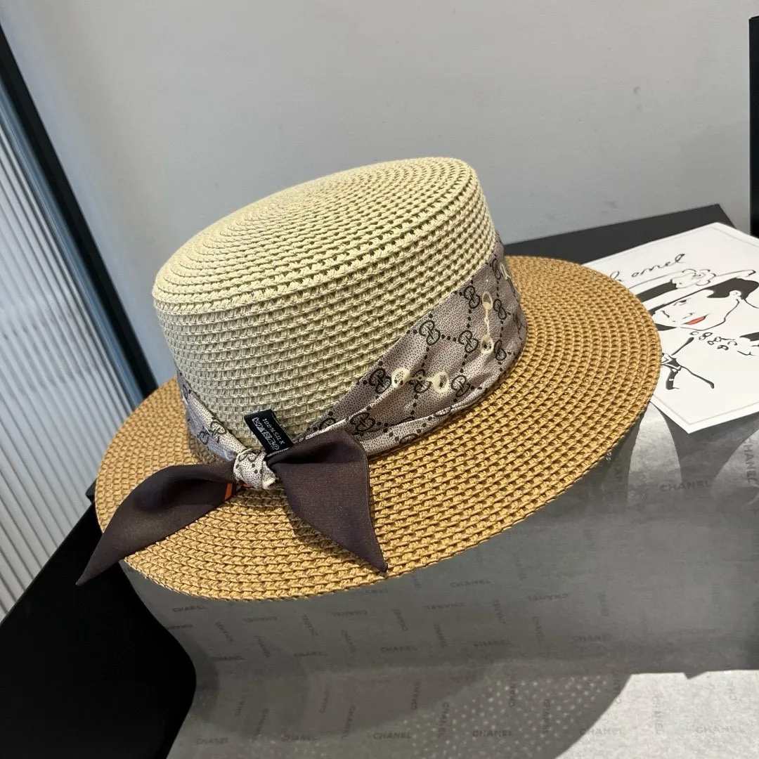 💰120¥ Gucci new flat top hat, small sun hat, head circumference 57cm