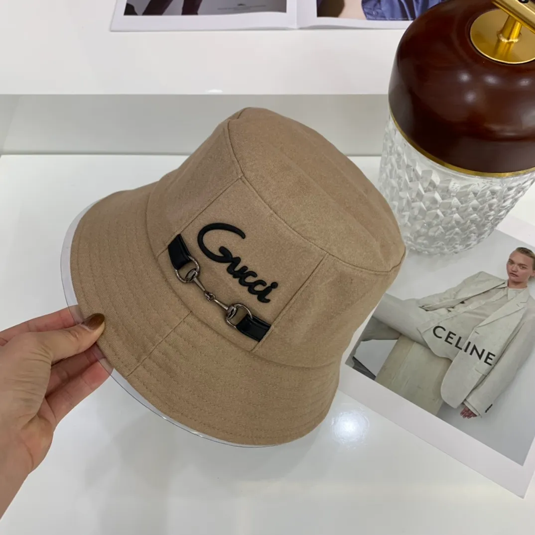 P80 GUCCI Gucci's new twill cotton fisherman's hat, high-quality cotton fisherman's hat for all seasons. The shape of the hat is very A, with perfect small details, practical and versatile for daily use! Close your eyes and enter